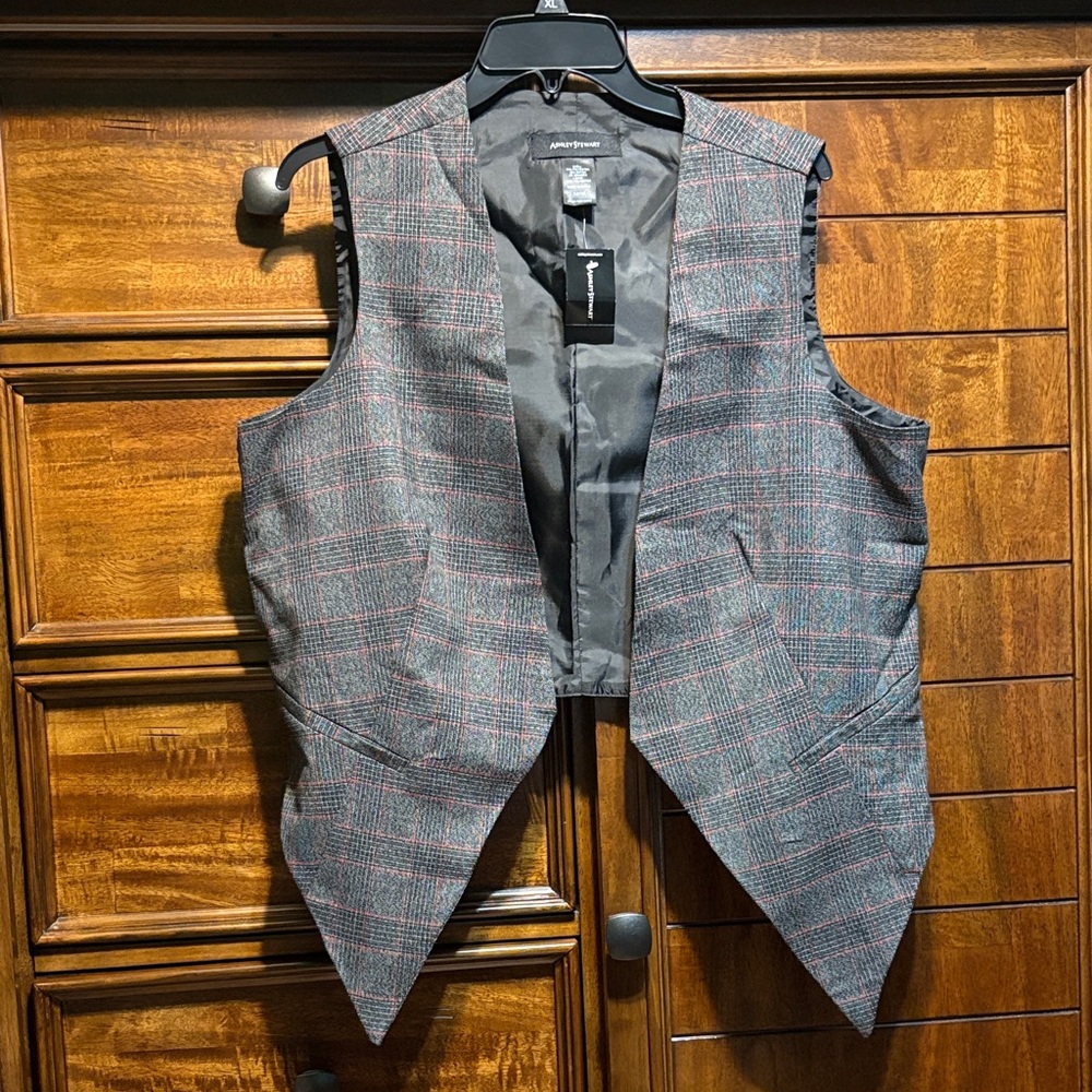 Ashley Stewart Plaid Vest
